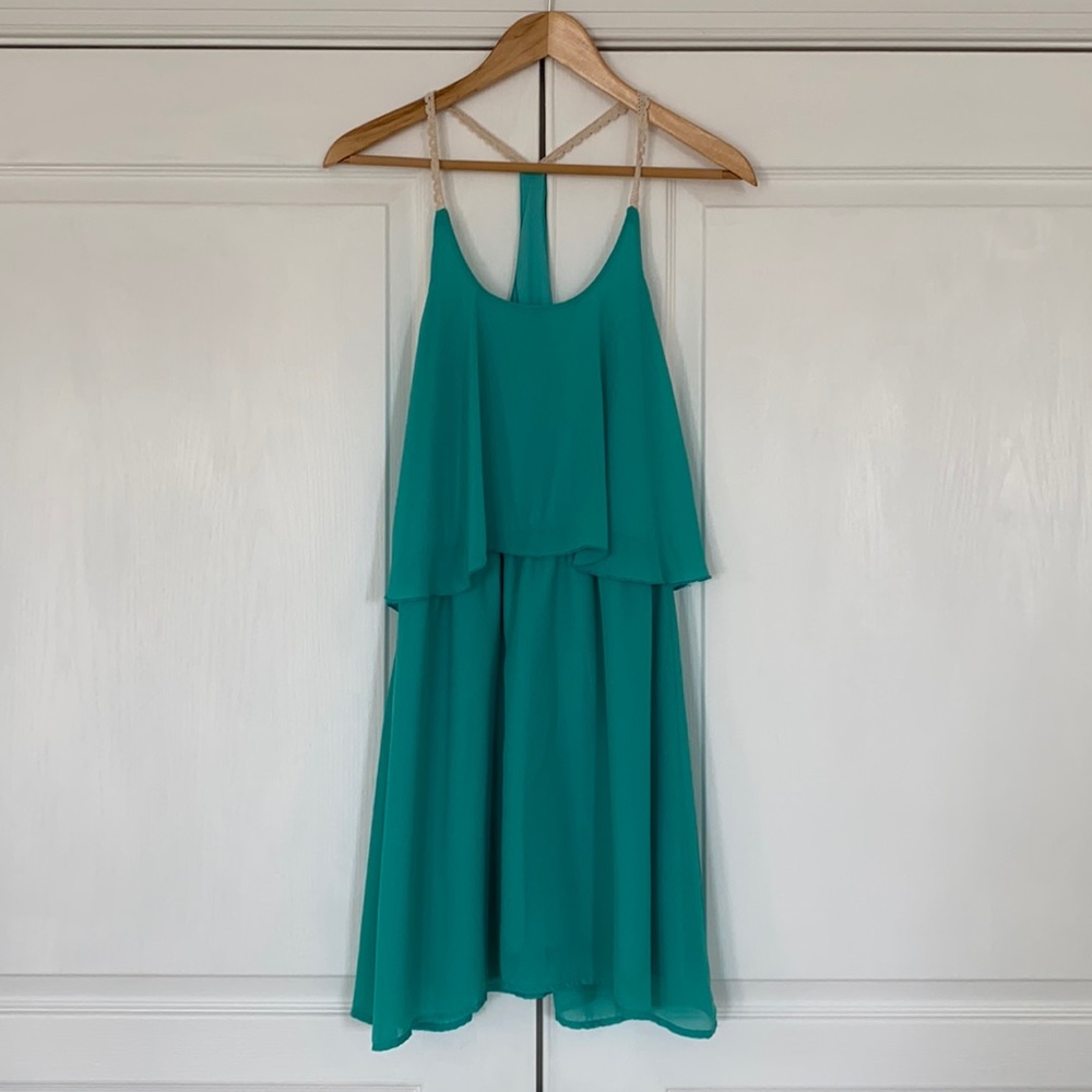Turquoise racerback dress